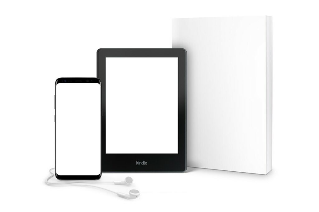 digital e-book audiobook online mockup generator