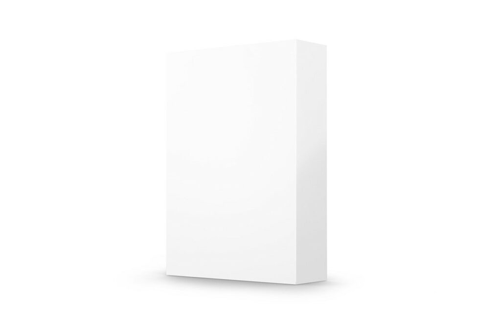 standing product box cover mockup template online