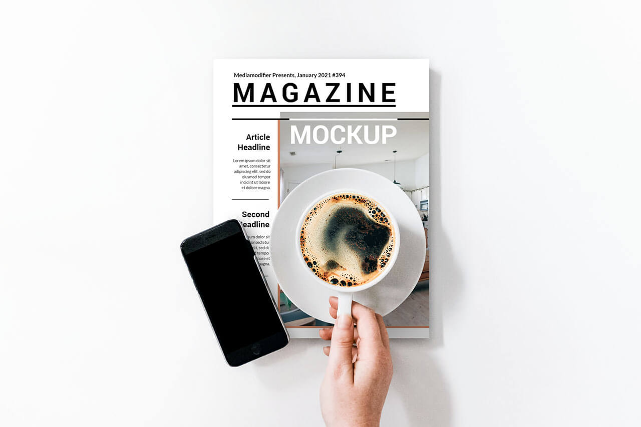 12-magazine-on-desk-mockup-generator