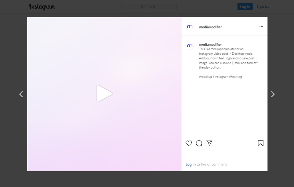Instagram-desktop-video-post-mockup-template